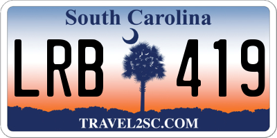 SC license plate LRB419