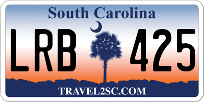 SC license plate LRB425