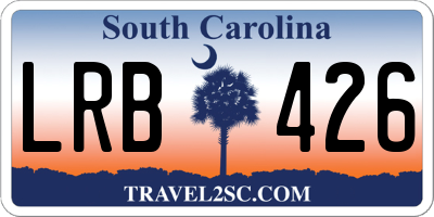 SC license plate LRB426