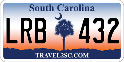 SC license plate LRB432