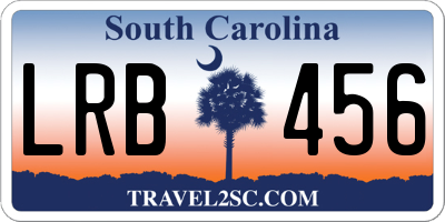 SC license plate LRB456