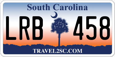 SC license plate LRB458