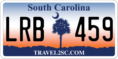 SC license plate LRB459