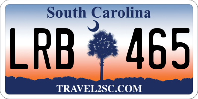SC license plate LRB465