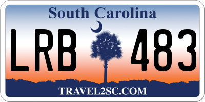 SC license plate LRB483