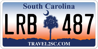 SC license plate LRB487