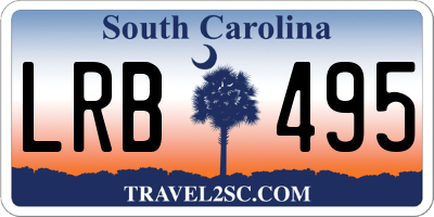 SC license plate LRB495