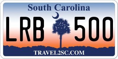 SC license plate LRB500