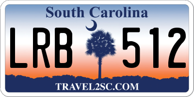SC license plate LRB512