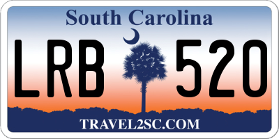 SC license plate LRB520