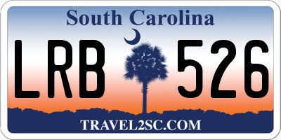SC license plate LRB526