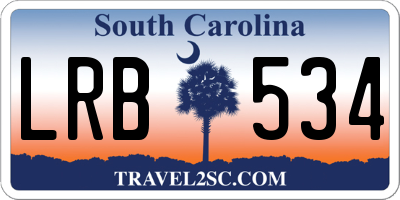 SC license plate LRB534