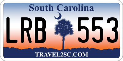 SC license plate LRB553