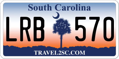 SC license plate LRB570