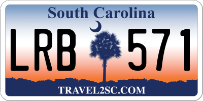 SC license plate LRB571