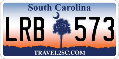 SC license plate LRB573