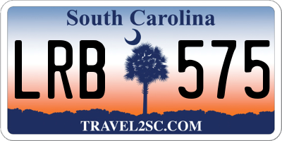 SC license plate LRB575