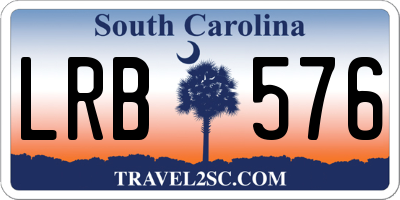 SC license plate LRB576