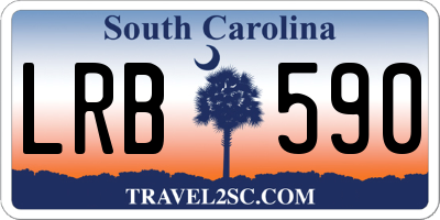 SC license plate LRB590