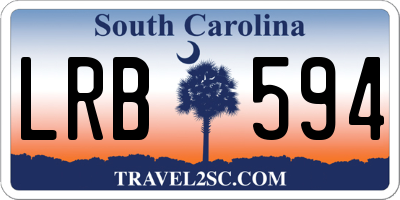 SC license plate LRB594
