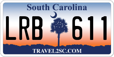 SC license plate LRB611