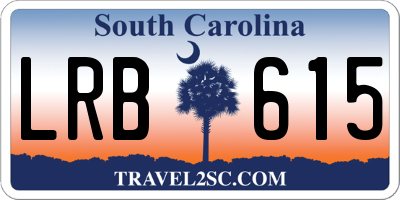 SC license plate LRB615