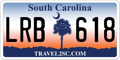 SC license plate LRB618