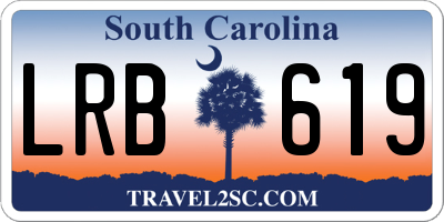 SC license plate LRB619