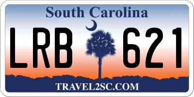 SC license plate LRB621