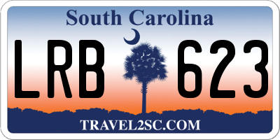 SC license plate LRB623