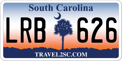 SC license plate LRB626