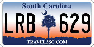 SC license plate LRB629