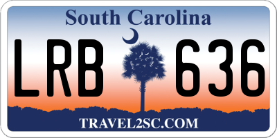 SC license plate LRB636