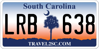 SC license plate LRB638