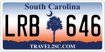 SC license plate LRB646