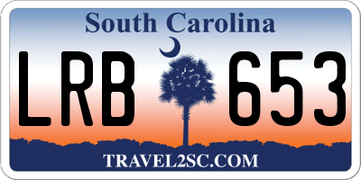 SC license plate LRB653