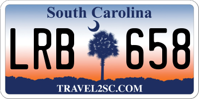 SC license plate LRB658