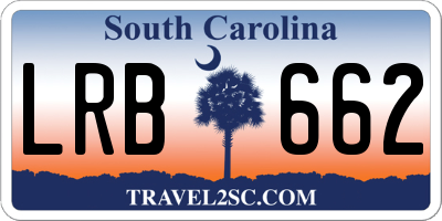 SC license plate LRB662