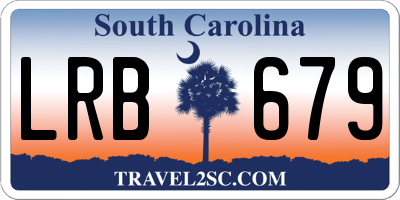 SC license plate LRB679