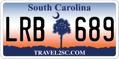 SC license plate LRB689