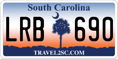 SC license plate LRB690
