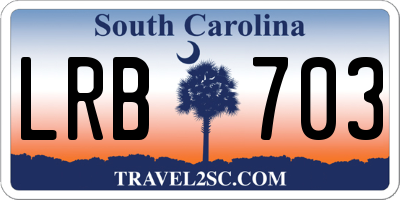 SC license plate LRB703