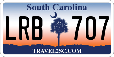SC license plate LRB707