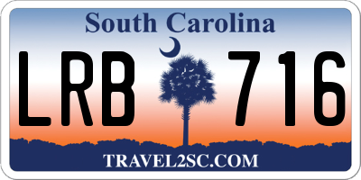 SC license plate LRB716