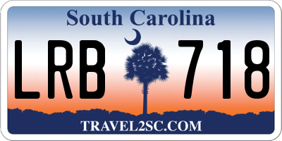 SC license plate LRB718