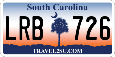 SC license plate LRB726