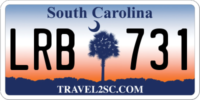 SC license plate LRB731