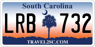 SC license plate LRB732