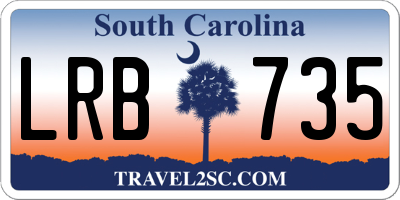 SC license plate LRB735