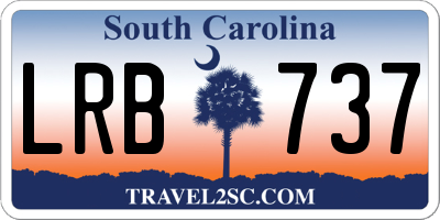 SC license plate LRB737